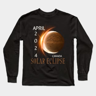 Solar Eclipse 2024 Canada Long Sleeve T-Shirt